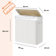 Kosz na bieliznę DORA, 150 l, biała