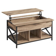 Regulowany stół konferencyjny LUBOR, 60x100x(48-62)cm, camel brąz/czarna  