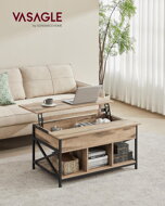 Regulowany stół konferencyjny LUBOR, 60x100x(48-62)cm, camel brąz/czarna  