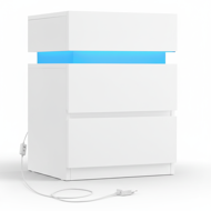 Szafka nocna DAVY z podświetleniem, 40x35x55cm, biała