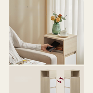 Szafka nocna ROBIN, 30x25x65cm, biała/beżowa