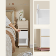 Szafka nocna ROBIN, 30x25x65cm, biała/beżowa