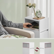 Szafka nocna ROBIN, 30x25x65cm, biała