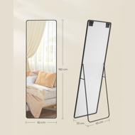 Lustro prostokątne NOIR, 160x50 cm, czarne