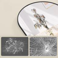 Zaokrąglone lustro UMBRA, 160x50 cm, czarne