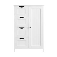 Szafka do łazienki z 4 szufladami i półką PAULA, 55x30x81cm, biała  