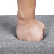 Szafka na buty z tapicerowaną ławką GABI, 10 przegródek, 104x30x48cm, biała/szara