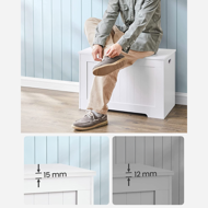 Skrzynia z miejscem do przechowywania GRETA, 76x48x40 cm, biała