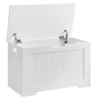 Skrzynia z miejscem do przechowywania GRETA, 76x48x40 cm, biała