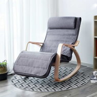 Fotel bujany SWING, max obciążenie 150kg, 67x115x91cm, szara