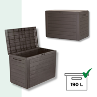 Pojemnik do przechowywania WOODEBOX, 190L, 78x44x55cm, ciemny brąz