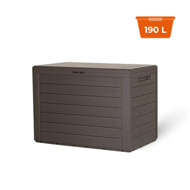 Pojemnik do przechowywania WOODEBOX, 190L, 78x44x55cm, ciemny brąz