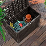 Pojemnik do przechowywania WOODEBOX, 190L, 78x44x55cm, ciemny brąz