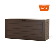 Pojemnik do przechowywania WOODEBOX, 280L, 120x46x57cm, ciemny brąz  