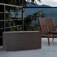 Pojemnik do przechowywania WOODEBOX, 280L, 120x46x57cm, ciemny brąz  