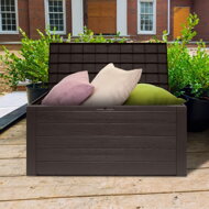 Pojemnik do przechowywania WOODEBOX, 280L, 120x46x57cm, ciemny brąz  
