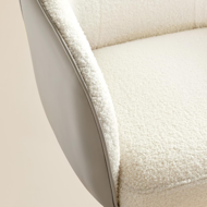 Krzesło biurowe SABINA, max. 110 kg, białe/beżowe