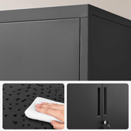 Wielofunkcyjna metalowa szafka RAVEN, 40x80x90 cm, czarna