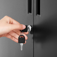 Wielofunkcyjna metalowa szafka RAVEN, 40x80x90 cm, czarna