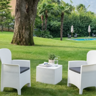 Zestaw ogrodowy TREE, 3-częściowy, biała