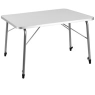 Składany stół kempingowy FOKA, 80x54x51-70cm, biała
