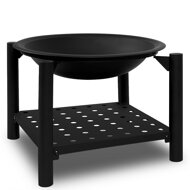 Palenisko z miejscem na drewno FIRE, Ø55cm, czarna