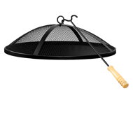 Palenisko z miejscem na drewno FIRE, Ø55cm, czarna