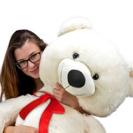 Duży pluszowy miś BENY, 100cm, biała  