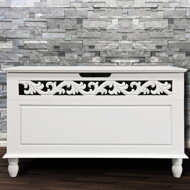 Skrzynia drewniana JERSEY, 80x40x48cm, biała