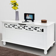 Skrzynia drewniana JERSEY, 80x40x48cm, biała