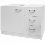 Szafka pod umywalkę z 3 szufladami SILKE, 63x30x54cm, biała  