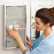 Apteczka SAVE, 25x12x48,5cm, srebrna