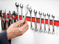 Magnetyczna listwa HOLDER, 3 szt., 45cm, czerwona/czarna