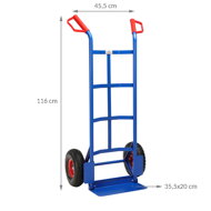 Składany wózek CART z pompowanymi oponami, maks. 200kg, niebieska  
