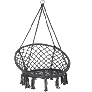 Wiszące krzesło BOHO, Ø61cm, antracytowa  