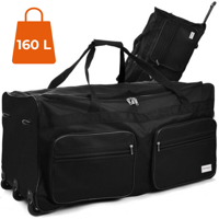Walizka podróżna na kółkach JOY 160l, czarna