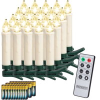 Świece na choinkę CANDLE, 20 sztuk, 10,5cm, ciepła biała  