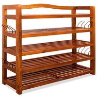 Regał na buty RUSTIC, 5 półek, 85x26x82cm, naturalna brązowa  