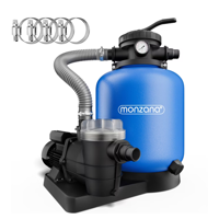Filtracja piaskowa do basenu AQUA z filtrem wstępnym 13 200 l/h, niebieska