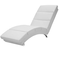 Leżak do salonu London z funkcją masażu biały