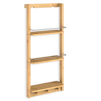 Półka łazienkowa BAMBOO, 28,5x10x70cm, 3 półki, brązowa  