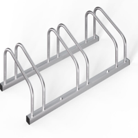 Stojak na 3 rowery BIKE, 84x32x27cm, srebrna  