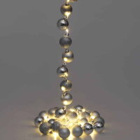 Lampki choinkowe Świąteczne Srebrne 2m LED Kulki
