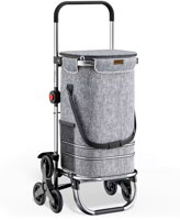Torba na zakupy na kółkach do schodów COMFORT, 50l, szara