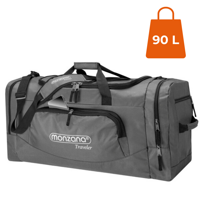 Torba podróżna na ramię JERGY, 90 l, 65x32x33 cm, szara