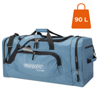 Torba podróżna na ramię JERGY, 90 l, 65x32x33 cm, niebieska