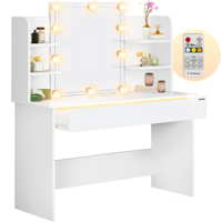 Toaletka LUCIA z oświetleniem 108x40x140cm, biała