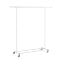 Stojak na ubrania INEZ na kółkach, maks. 90kg, 83,5x45x160cm, biały