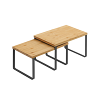 Zestaw bambusowych organizerów CEZAR, 2 szt., brązowa/czarna