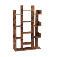 Regał/półka na książki ODIN w stylu industrialnym, 86x25x140 cm, brązowy